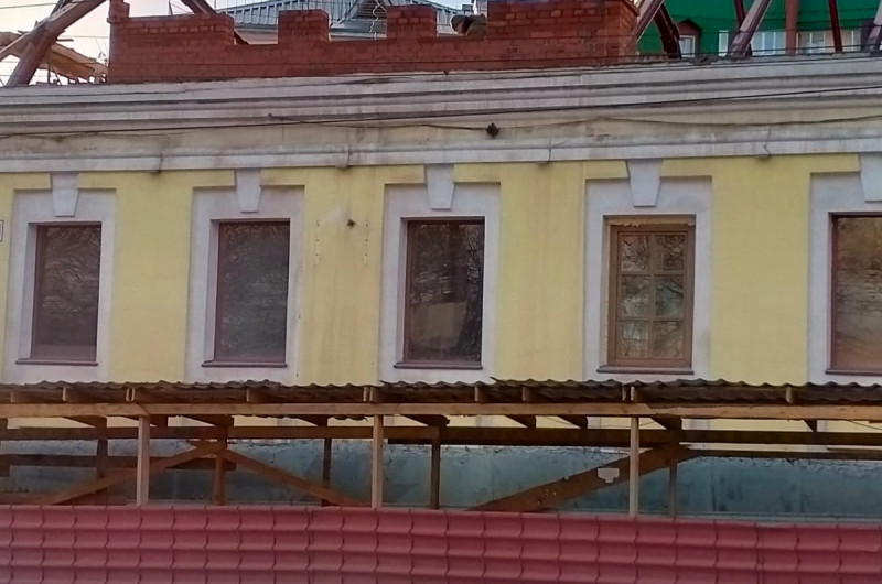Металлокаркас двускатной крыши